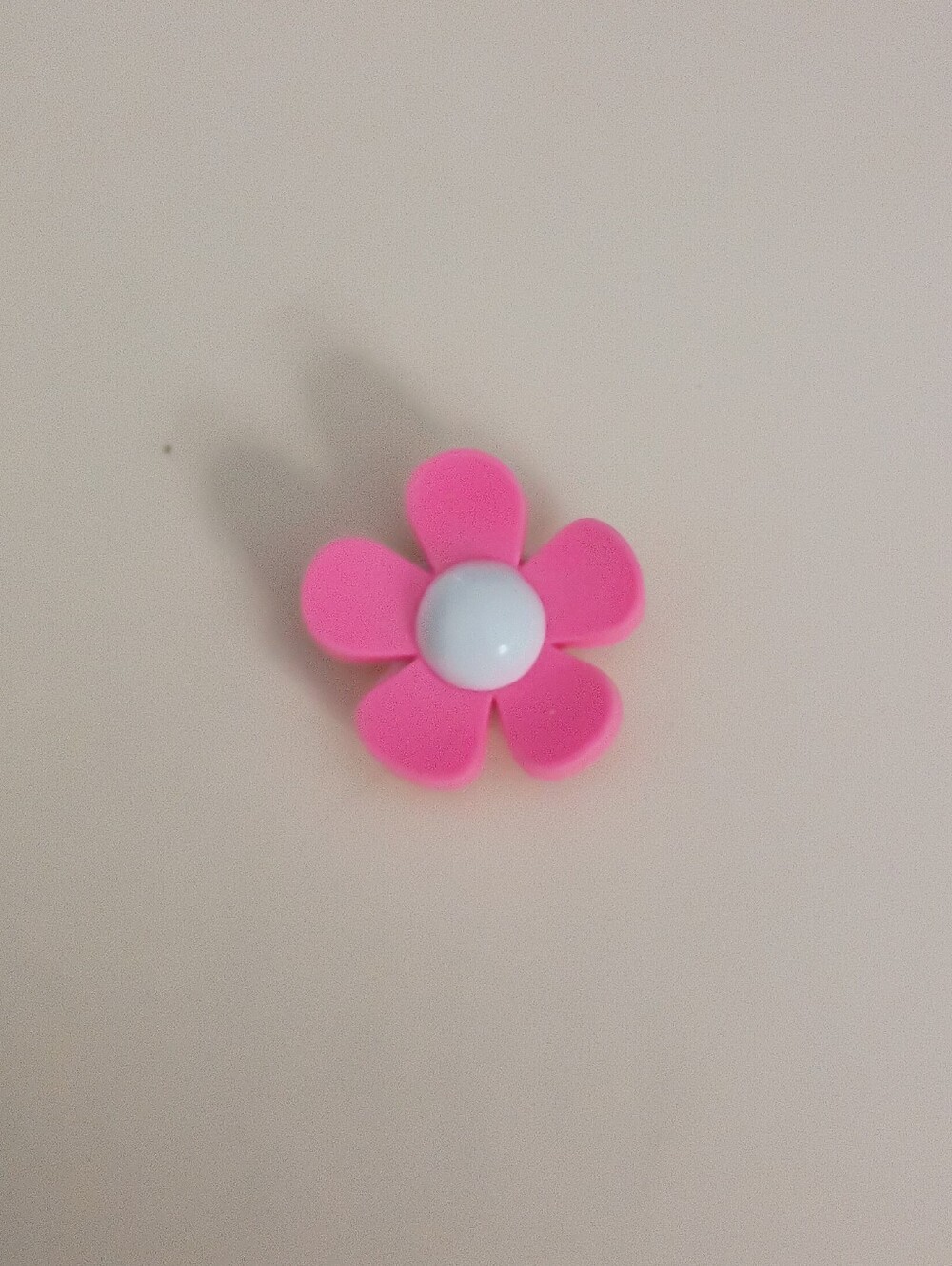 10 for $10 Jibbitz Croc Charm - Pink Flower 5 Petals With White Pistol